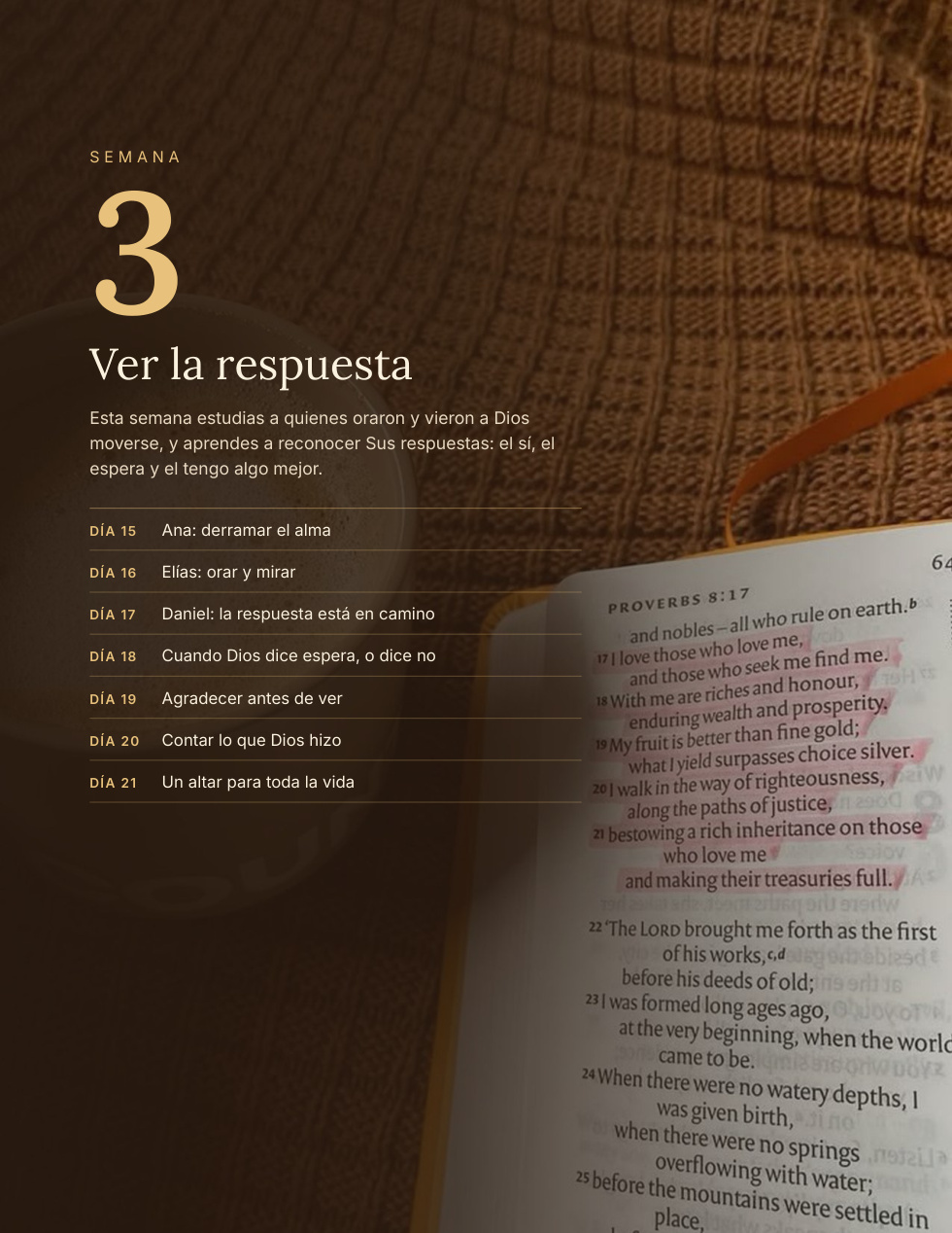 Semana 3: Reconocer cómo Dios obra